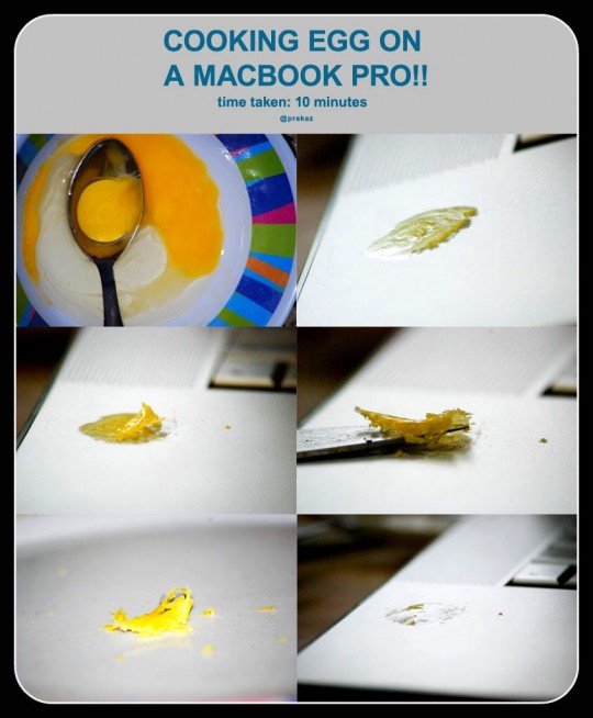 macbook egg 540x654 Apple Macbooks can cook eggs   literally