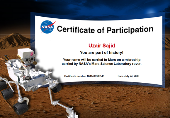 image thumb8 Send your name to MARS via NASA